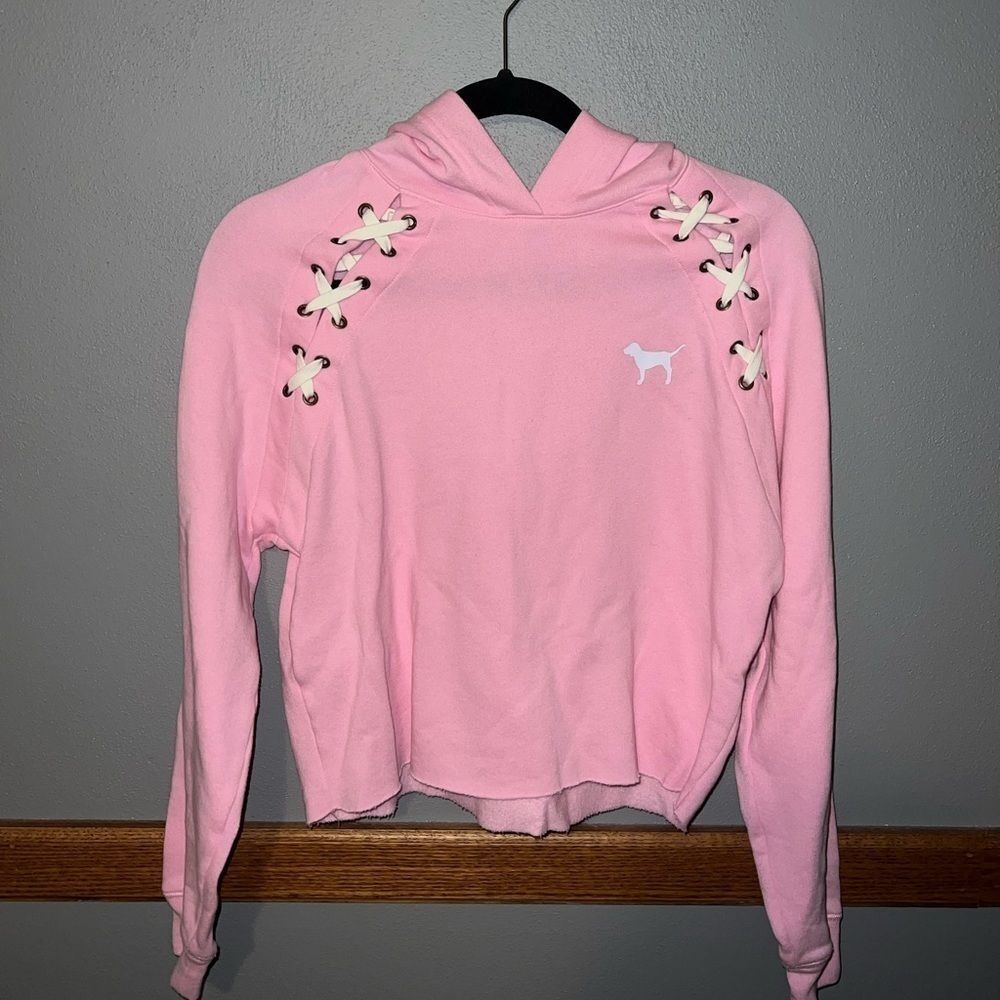 PINK cropped hoodie